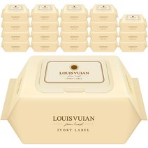 루이비앙 아이보리 저자극 엠보싱 아기물티슈 캡형, 72매, 20팩