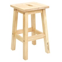 에코상사 고무나무 원목 다용도 사각스툴 인테리어 의자, 내츄럴