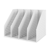 뷰넷 접이식 4단 파일서류꽂이, 화이트, 1개