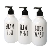 로맨틱노벰버 욕실 디스펜서 화이트 3종 세트, 1세트