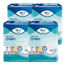 테나 남녀공용 언더웨어 노말 성인기저귀, 대형, 10개입, 4팩