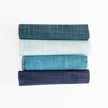나비손길 린넨 7수 혼방 대폭 원단 1/8마 세트, 스카이, 마린블루, 블루, 네이비
