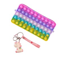 달모아 뽁뽁이 말랑이 푸쉬팝 필통 케이스 대형 B, 혼합색상