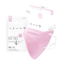 다나마스크 뉴 다나온숨 쿨마스크 새부리형 중형 KF80, 50개입, 1개, 연분홍색