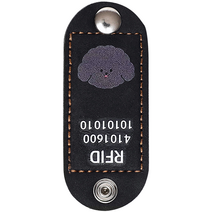 뽀시래기 강아지 동물등록 RFID 외장인식칩 가죽형 인식표, 1