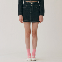 로라로라 DENIM BUTTON SKIRT