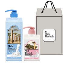 밀크바오밥 바디 2종 선물세트 화이트머스크향, 1세트