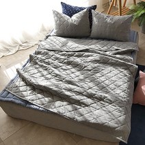 바자르 저지 스프레드 겸 누빔이불, 그레이