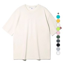 앨빈클로 남녀공용 더블코튼 비비드 무지 오버핏 반팔 티셔츠 AST3100