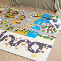 라뽐므 알파벳 그레이 키즈 러그