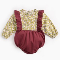 맘스케어 잔꽃 프릴멜빵 바디수트 G043BCBA046