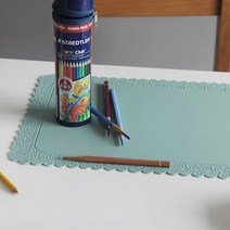 에이드엘 실리콘 도일리 테이블매트, 민트, 428 x 282 x1.8mm