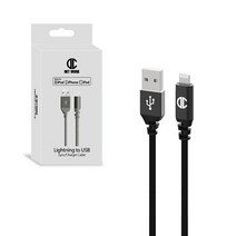 디씨네트워크 MFI USB 라이트닝 8핀 고속충전 아이폰 케이블, 블랙, 1.2m, 1개