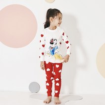 유니프랜드 아동용 애플프린세스 오가닉 30수 후라이스 9부 실내복 상하세트