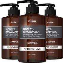쿤달 네이처 샴푸 프렌치라임향, 500ml, 3개