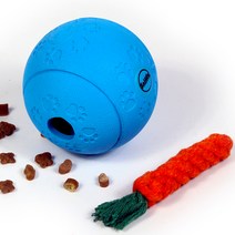 케이알펫츠 소리나는 삑삑이 강아지 노즈워크 간식볼 장난감, 옐로우