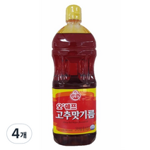 오쉐프 고추맛기름, 4개, 1.5L
