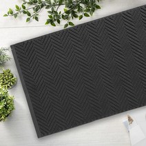 코멧 코튼 헤링본 발매트 차콜 그레이