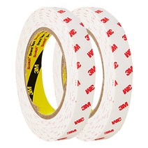 3M 스카치 다용도 폼 앙면 테이프 18mm x 5m, 흰색, 2개