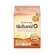 네츄럴오 소고기와 유기농 쌀 애견사료, 2kg, 1개