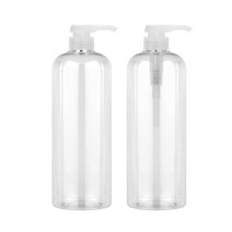 병도매닷컴 AT1000 투명 주방 디스펜서 범프 투명마개 공병, 1L, 2개입
