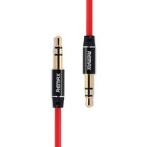 리맥스 3.5 mm AUX 음향 케이블, RM-L100, 레드