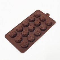 미스터베이쿡 실리콘 몰드 15구, 종합꽃, 1개