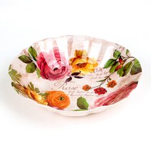 Xier Flower Trays 멜라민 화채볼, 장미, 1개