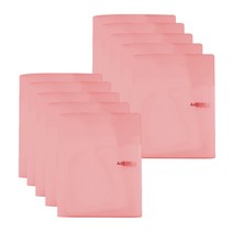 희망화일 반투명 투포켓화일 0.4T, 분홍, 10개입