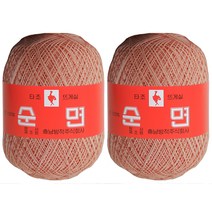 구정 타조 30수 뜨개실 2p, 204 살구, 2개
