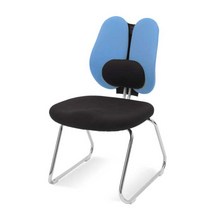 체어포커스 스쿨 ACW-FZ 요추형 팔무 듀얼 고정의자 인조가죽, 블루