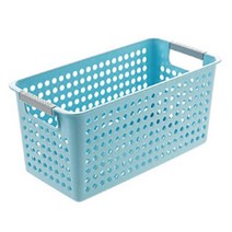 더자카 심플 바스켓 정리함 S, 블루, 1개