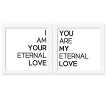 꾸밈 영원한사랑 아크릴 액자세트, 화이트