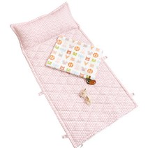 코니아일랜드 북유럽 여름용 어린이집 낮잠이불 세트 핑크패드 구름솜 베개솜 + 방수가방 랜덤 발송, 더애니멀