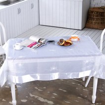 바이데코 레이스 웨딩 자수 식탁보 사각, 화이트, 중(91 x 91 cm)