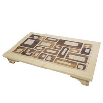 힐링타임 강아지 타일쿨매트 탁자형, 나무무늬