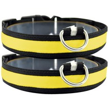 제제펫 원형패턴라인 애완 LED 목줄 G408PCBH181, 2개입