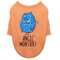 퍼피엔젤 엔젤몬스터 강아지 7부소매 티셔츠, 오렌지