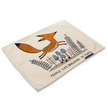 비케이 여우 식탁매트, 18, 가로 42cm x 세로 32cm