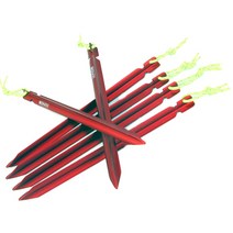 노마드캠핑 초경량 알루미늄 Y자 텐트팩 18cm 6p, 레드, 6개입