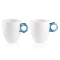 구찌니 고세 머그 2인조 세트 250ml, 라이트블루, 1세트
