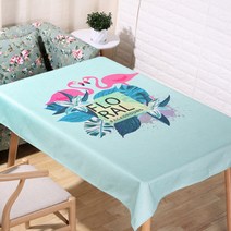 아울리빙 린넨 파라다이스 식탁보, D, 140 x 180 cm