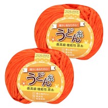 실바람 극세사 수면 뜨개실 우동사 2p, 34 진오렌지
