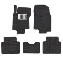 더존 벌집 카매트 일반형+레이싱 발판패드 3P, 르노 QM6, 블랙