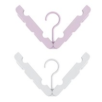 리버그린 여행용 접이식 옷걸이 특, 핑크, 화이트, 2개