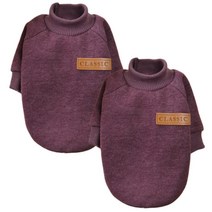 아리코 고양이 앤 강아지 모던 스웨터 2p, 다크브라운