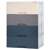 보노하우스 코지 모던 체스트 서랍장 4단, 그레이 + 네이비, 1개