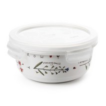 ZEN 메도우 플라워 원형 밀폐용기 중, 500ml, 1개