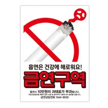 뭉키데코 금연스티커 흡연은 건강에 해로워요, 혼합 색상