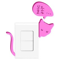 쿠 아크릴 인테리어 입체 포인트 스위치 스티커 S29, 핑크
